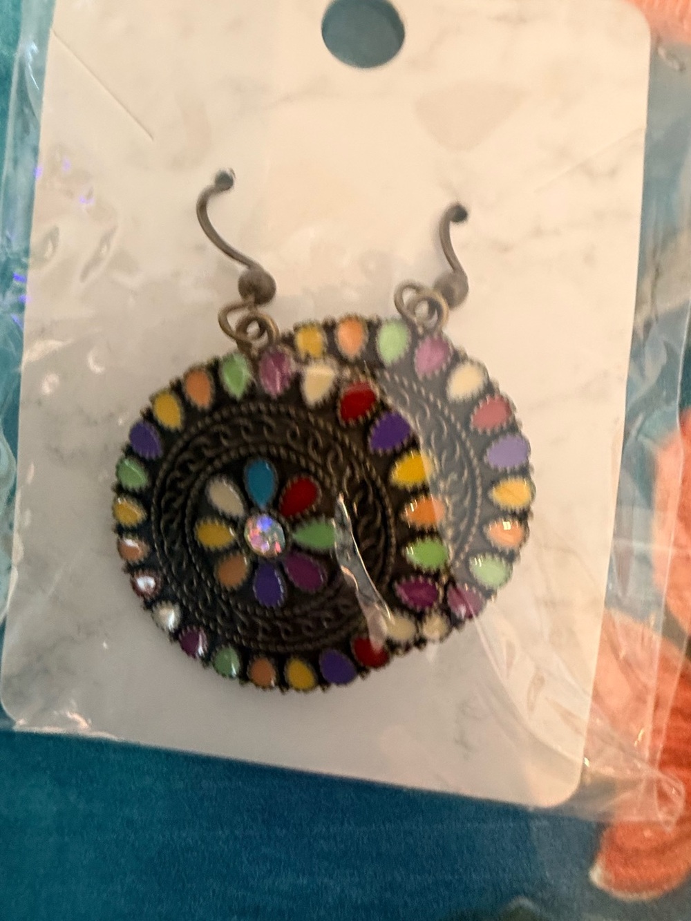 Multicolor Floral Drop Earrings - Women Jewelry